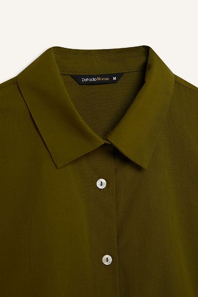 DeFacto Oversize Wide Fit Poplin Basic Solid Long Sleeve Shirt E2677Ax24Wn