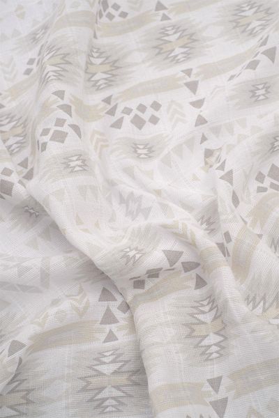 Boumini Gray Cotton Muslin Blanket - 120X120 Cm, Triangle