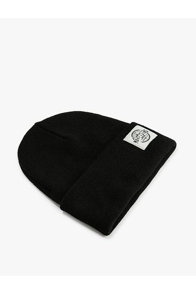 Koton Basic Beret with Landscape Label Printed Fold Detail