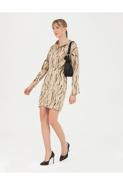 Pierre Cardin Cream Satin Shirt Dress 50273142 -Vr071