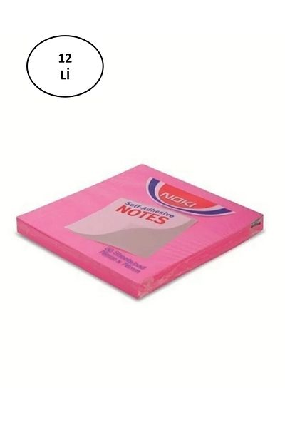 Noki Pink Memo Note Paper - Adhesive, 75X75 mm