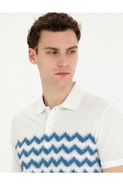 Pierre Cardin Slim Fit Σκούρο Μπλε T-Shirt - 50276296-VR032