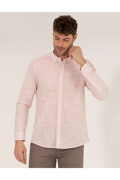Pierre Cardin Cinnamon Regular Fit μακρυμάνικο πουκάμισο 50264940-vr191