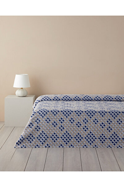 English Home POOL POP Baskılı Tek Kişilik Pike Koyu Mavi