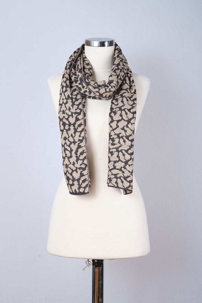 Sebir Moda Leopard Patterned Knitwear Scarf