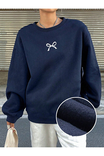 Revasser Unisex Erkek/Kadın Kurdalye Özel Renkli Oversize Bisiklet Yaka Pamuk...