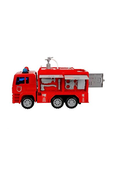 BYCEGU Water Squirt Fire Truck with Sound and Light 24 cm