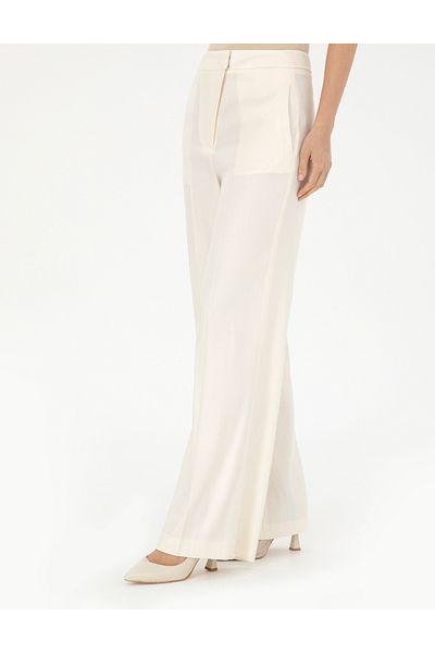 Pierre Cardin Ecru Linen Blended Fabric Trousers 50282092 -Vr019