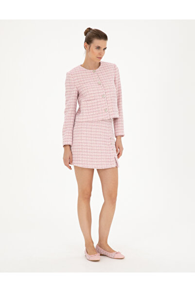 Pierre Cardin Ροζ φούστα τουίντ σε γραμμή Α 50282078-VR041