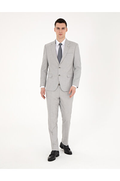 Pierre Cardin Gri Slim Fit Yün Karışımlı Takım Elbise 50285902-VR024