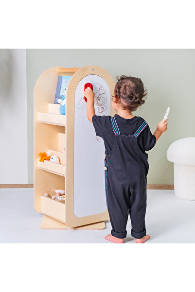 Orfis Montessori Yazı Tahtalı Döner Kitaplık - h:90cm