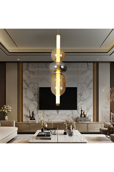 Apliqa Olca 12 Watt Tekli Gold Modern Tekli Sarkıt Avize