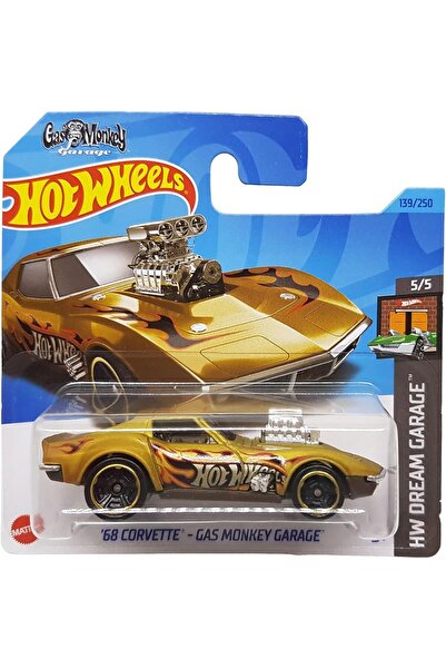 HOT WHEELS - ´68 Corvette - Gas Monkey Garage - Hw Dream Garage 5/5 - Hkh23 - Short Card - Gold Meta