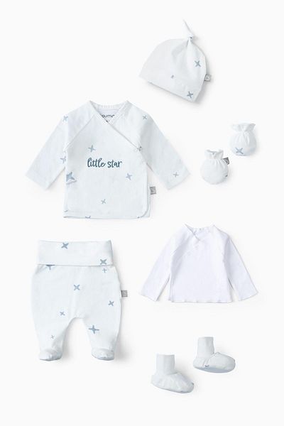 Boumini Little Star Blue 6-Piece Baby Hospital Exit Set