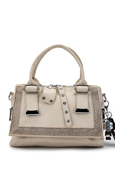 Tamer Tanca Women's Vegan Beige Shoulder Bag