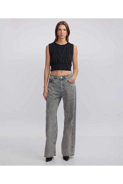İpekyol Crop T-shirt - Gathered Design