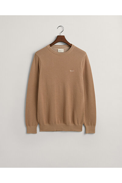 Gant Sweter Z Bawe?ny Piqué Z Okr?g?ym Dekoltem