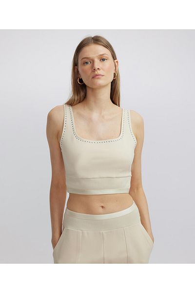 İpekyol Square Neck Hotfix Printed Bustier