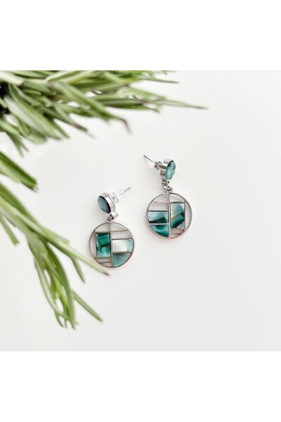 Boise Atelier Clvya Grey Steel Earring | Çelik Küpe