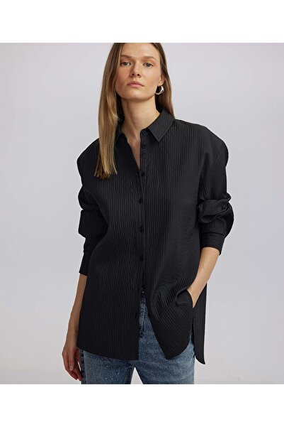 İpekyol Dokulu oversize gömlek