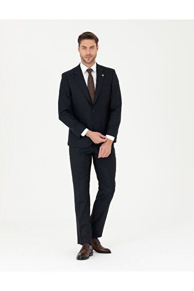 Pierre Cardin Lacivert Slim Fit Çizgili Takım Elbise 50288211-VR033