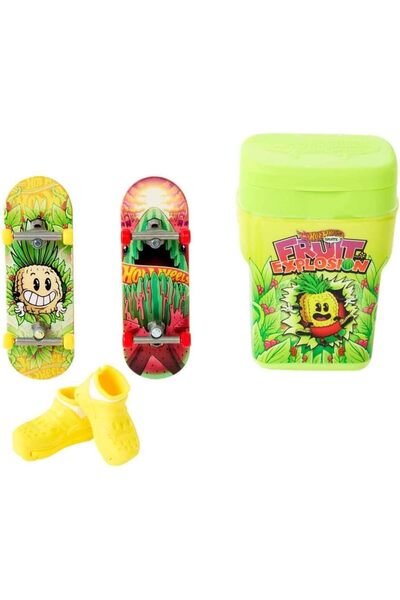 HOT WHEELS Skate 2 Piece Finger Skateboard and Box Set Htp10 - Fruit Explosion