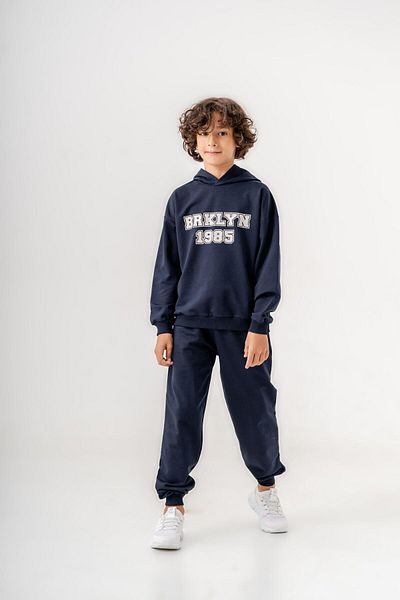 Mışıl Kids BRKlYN 1985 PrintEd Boys' Tracksuit Set - HoodEd Bottom-top Set