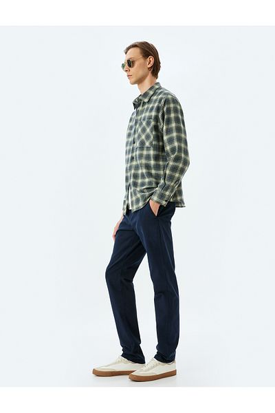 Koton Slim-Fit-Hose aus Baumwoll-Gabardine