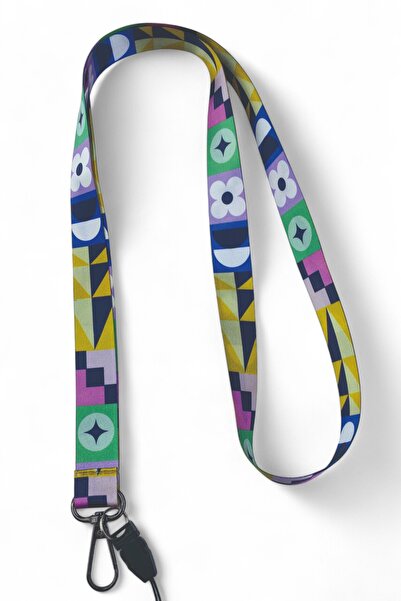 Ulutaş Kurdele Renkli Desenli Boyun Telefon Askılığı Yaka İpi