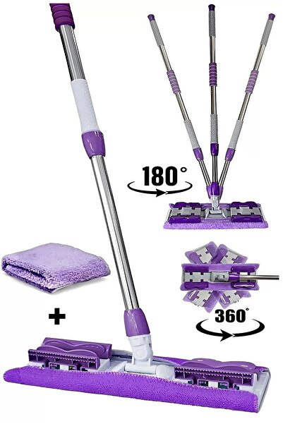 Rosemor Sihirli Teleskobik Mop Yedek Bez Hediyeli Yer Mopu Fayans Duvar Yüzey