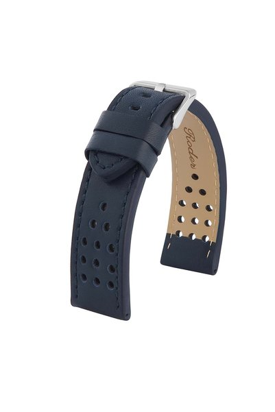 RODER R4141S Leather Strap - Blue - 22mm