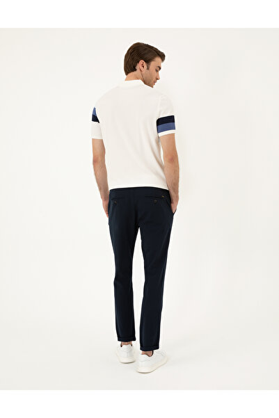 Pierre Cardin Lacivert Carrot Fit Jogger Kanvas Pantolon 50289230-VR033