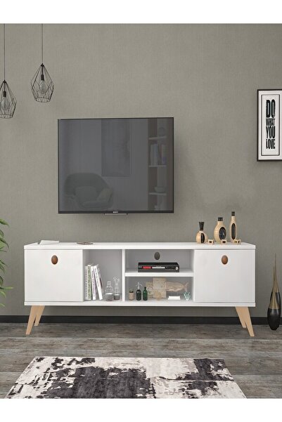 Mbes Mobilya 160 Cm Esin Beyaz Tv Ünitesi