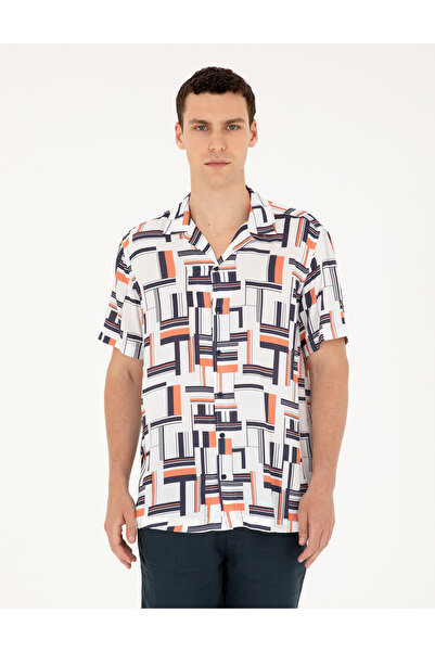 Pierre Cardin Navy Blue Comfort Fit Short Sleeve Shirt 50289199 -Vr033