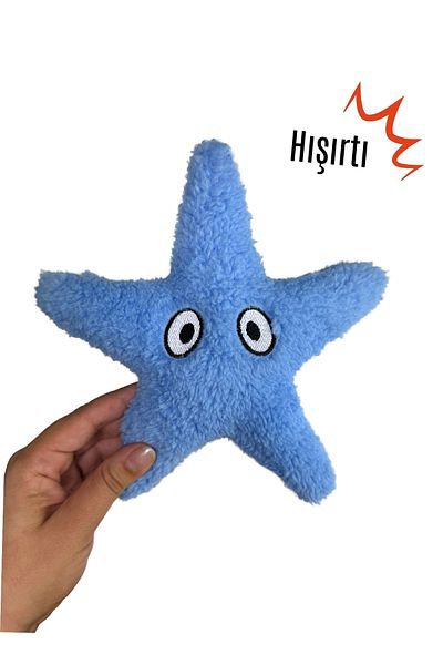Havhav Blue Starfish Plush Dog Toy Rustle Sound Plush Dog Toys