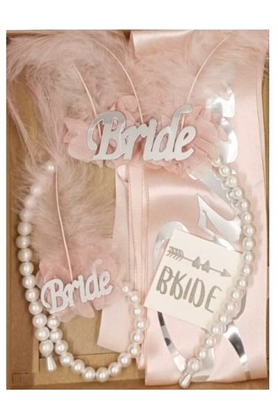 ALYA -BOUTIQUE Σετ 4 Bride To Be, Σετ Bachelorette, Σετ κορώνας και βραχιόλι