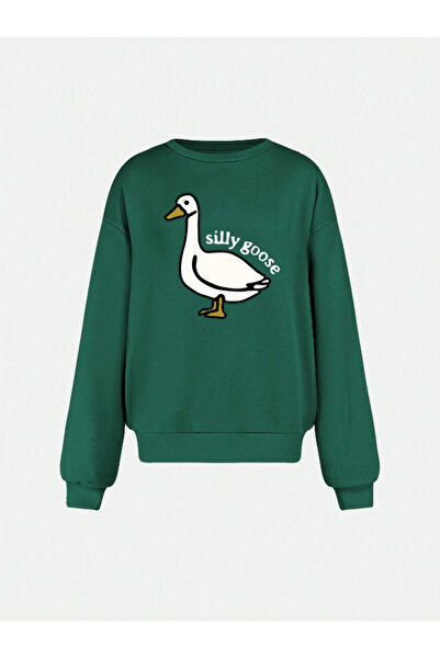 Derays Unisex Ανδρικό/Γυναικείο SILLY Προσαρμοσμένο πολύχρωμο βαμβακερό φούτερ με λαιμόκοψη