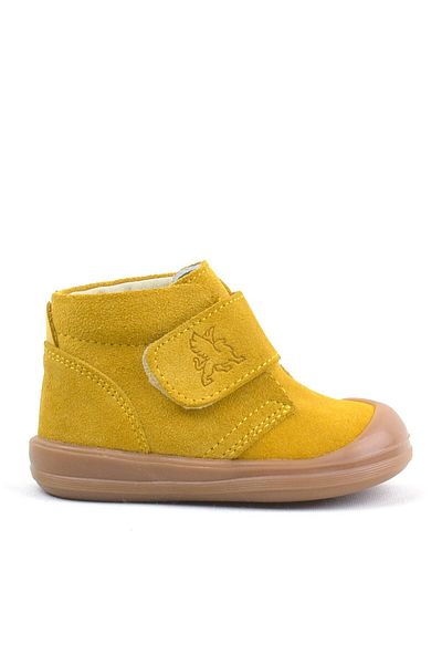 Rakerplus Yoohoo Genuine Leather Yellow Velcro Unisex Baby Boots
