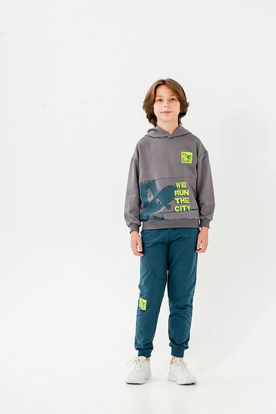 Mışıl Kids طقم بدلة رياضية للأولاد من We Run The City مع تفاصيل طباعة الساق