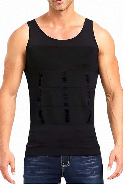 Uniquetrenders Ανδρικό Body Shaper Chest and Belly Tightening Συσφιγκτικό αναπνεύσιμο κορσέ 3 τεμαχίων