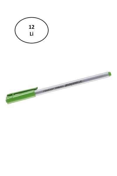 Pensan Triball Ballpoint Pen Light Green 12 Pieces