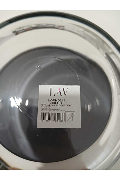 LAV Feyzade - 800 Cc X 2 Pieces Round Storage Container with Anthracite Lid