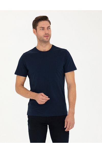 Pierre Cardin Μπλουζάκι Slim Fit Navy Blue - 50289335-VR033