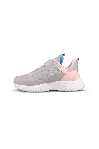 MP ONE Tenis pentru copii mari cu șireturi / Velcro gri