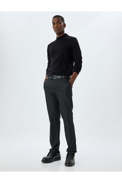 Koton Basic-Strickpullover mit Stehkragen – lange Ärmel