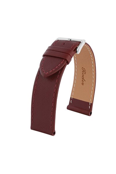 RODER R4150s Deri Kayış - Bordo - 18mm