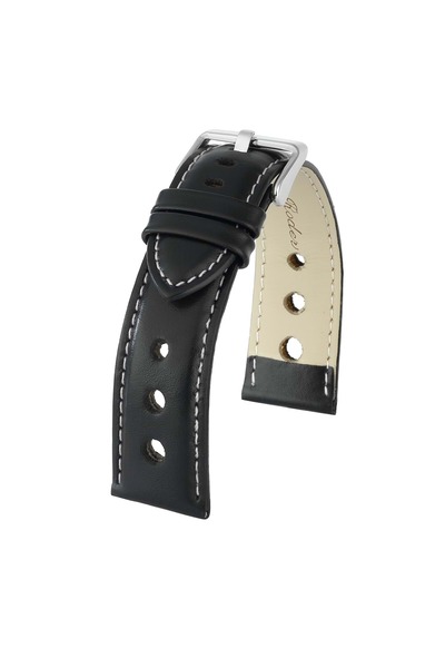 RODER حزام جلد R4129w - أسود-أبيض - 22 ملم