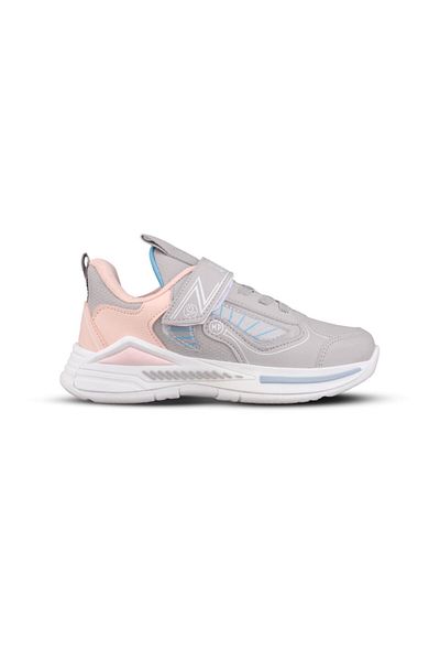 MP ONE Tenis pentru copii mari cu șireturi / Velcro gri