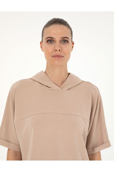 Pierre Cardin Beige Regular Fit Modal Fabric Sweatshirt 50291224 -Vr011