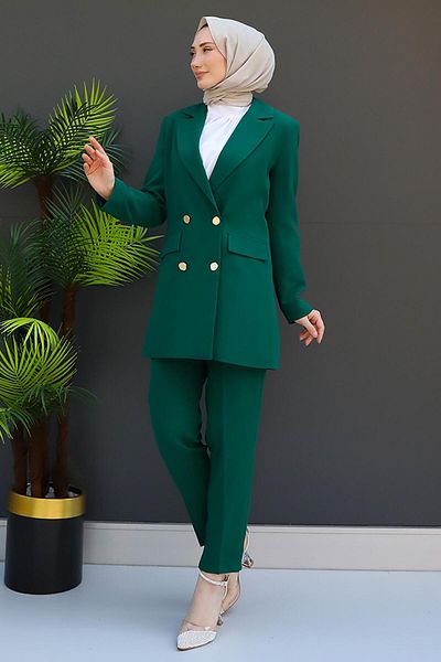 GİZ AGİYİM Σκούρο πράσινο Premium Jacket Suit